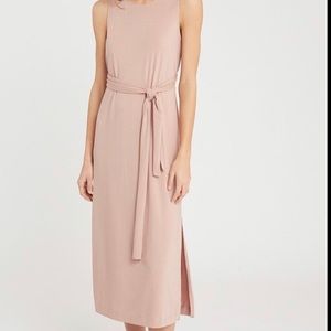 BANANA REPUBLIC pink modal tank knit midi dress